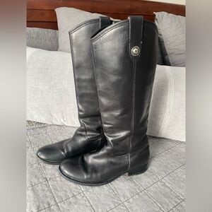 Frye Melissa Button Leather Tall Riding Pull-on Boots 7.5